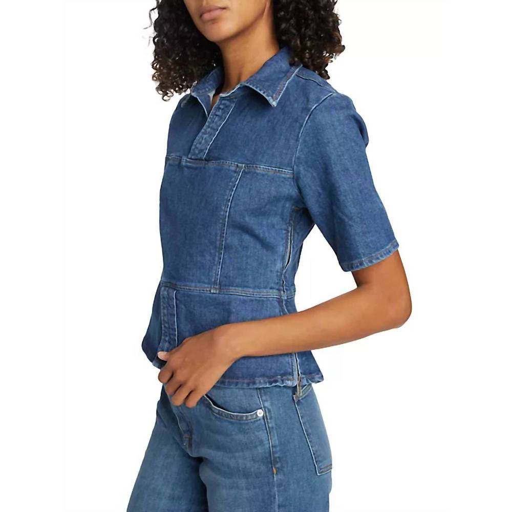NEW JONATHAN SIMKHAI carole bustier top in denim - Picture 2 of 4